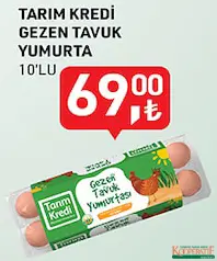 TARIM KREDİ GEZEN TAVUK YUMURTA 10'LU TARIM KREDİ GEZEN TAVUK YUMURTA 10'LU